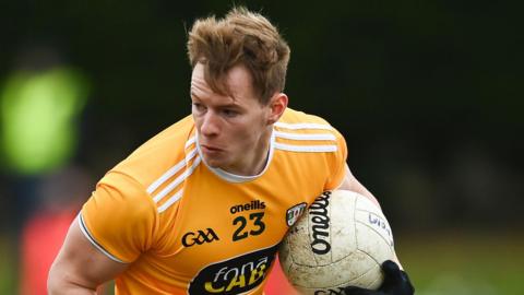 Antrim's Peter Healy in action during 2023