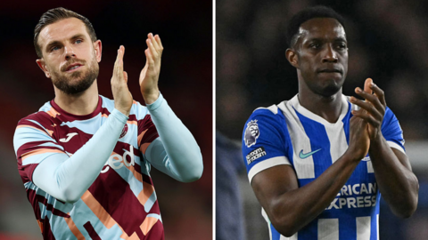 Jordan Henderson (left) and Danny Welbeck (right) applauding