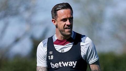 Danny Ings pictured in training with West Ham