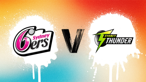 Sydney Sixers v Sydney Thunder badge graphic 