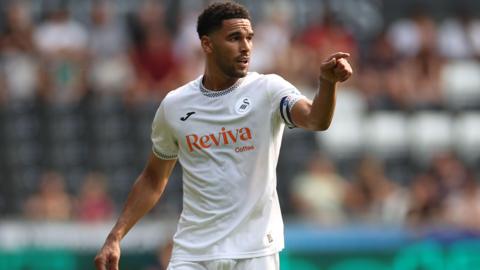 Swansea City captain CCC gives out instructions
