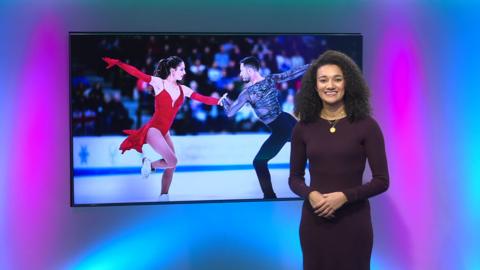 Nina on the Newsround set