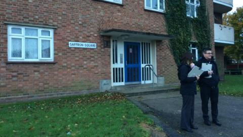 Saffron Square block of flats in the Catton Grove area of Norwich