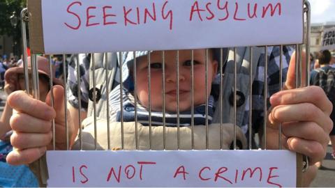 Baby involved in Trump protests