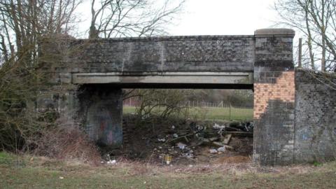 Congham Bridge before it was infilled