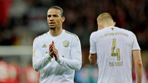 Leroy Sane and Matthijs de Ligt look deflated after Bayern Munich's defeat