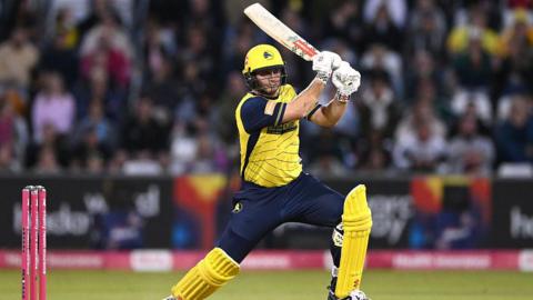 Hilton Cartwright plays a shot while in action for Hampshire Hawks 
