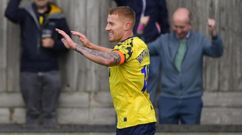 Matt Worthington celebrates