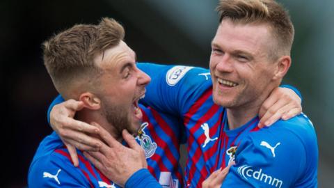 Inverness scorers Lewis Jamieson and Billy Mckay