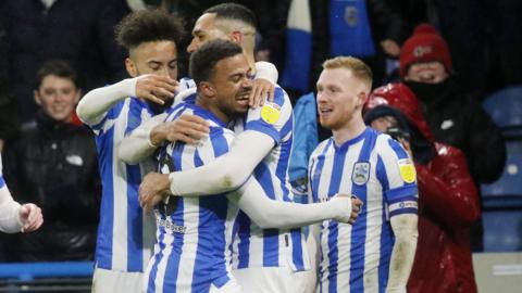 Huddersfield celebrate goal