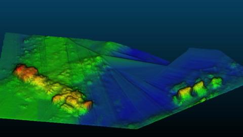 Multibeam echosound image of wreck site