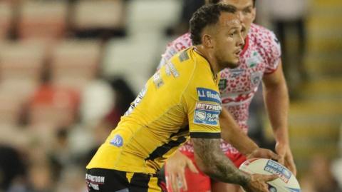 Leigh Leopards forward Liam Horne, pictured playing for Castleford Tigers.