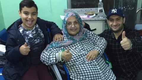 Arij Altai with her son Ali and husband Ahmed