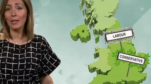 Elizabeth Blinks and UK map