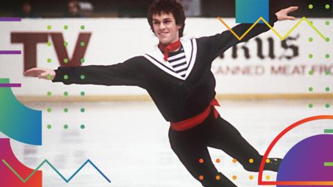 John Curry skating at the 1976 World Championships