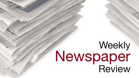 Weekly newspaper review graphic