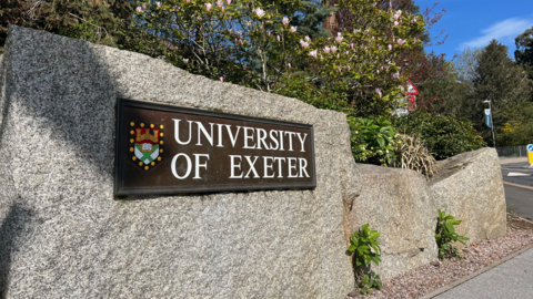 University of Exeter sign