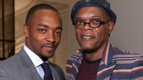 The Banker stars Anthony Mackie (left) and Samuel L Jackson