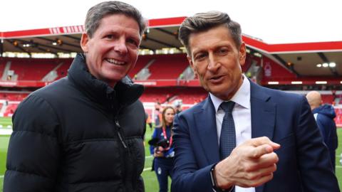 Crystal Palace manager Oliver Glasner and chairman Steve Parish
