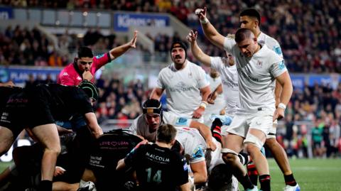 Ulster players celebrate