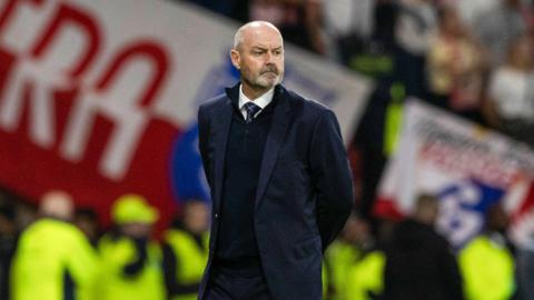 Steve Clarke during Scotland's Nations League defeat by Poland