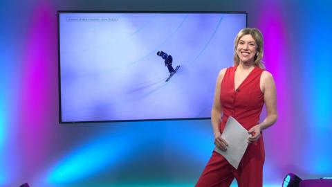 Jenny on the Newsround set