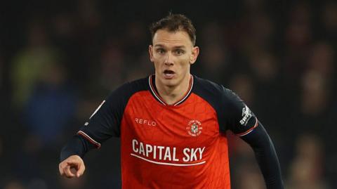 Kal Naismith in action for Luton Town