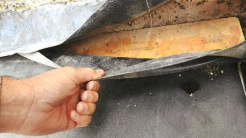 Pictures of a substandard roofing job from the pair