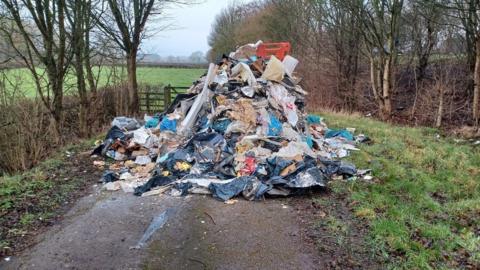 Fly tip in East Goscote