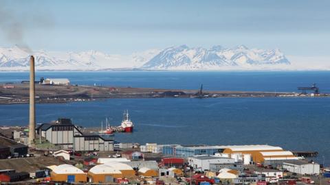 A general view of Longyearbyen harbour in June 2008