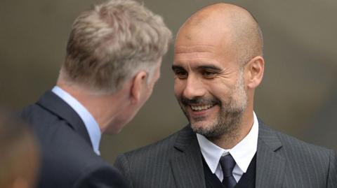 Pep Guardiola and David Moyes