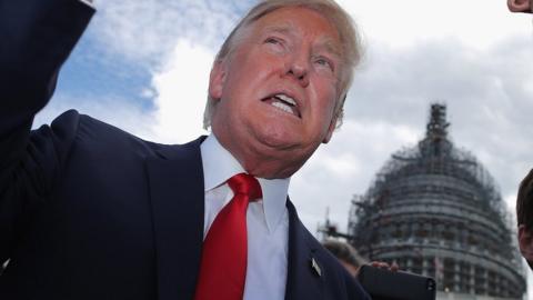 Donald Trump speaks at the US Capitol.