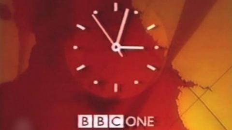 Graphic of clock previously used when BBC1 closed down
