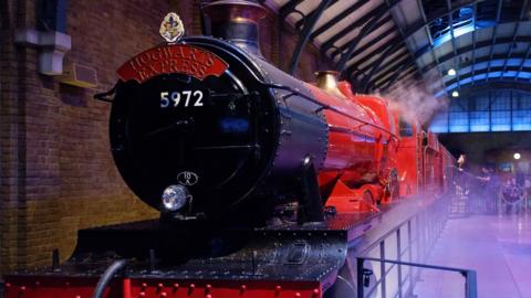 Hogwarts Express on display at Warner Brothers Studio in Hertfersdshire