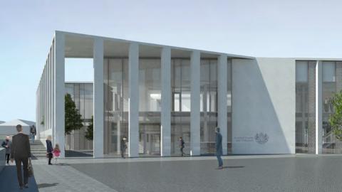 Artist's impression of new Inverness Justice Centre