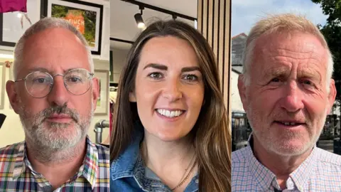 Tim Williams, Megan Llyn a Dilwyn Morgan