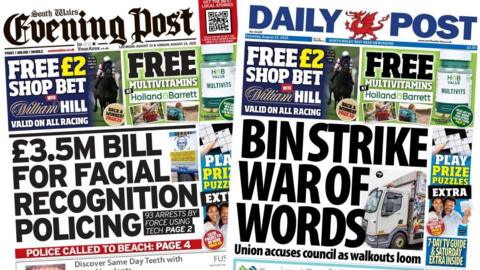 South Wales Evening Post and Daily Post front page
