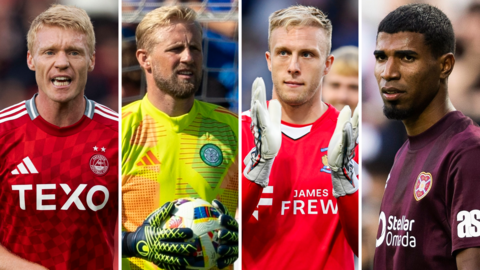 Sivert Heltne Nilsen, Kasper Schmeichel, Robby McCrorie and Gerald Taylor 