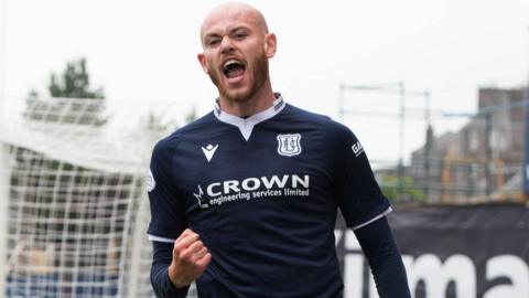 Zak Rudden celebrates a goal