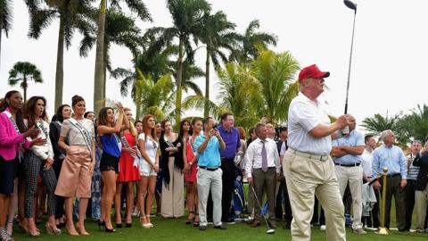 Trump at the Doral hotel