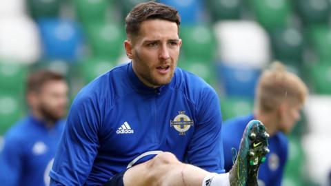 Conor Washington trains at Windsor Park earlier this week