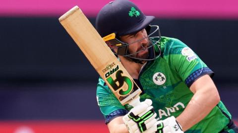 Andrew Balbirnie in action against India in New York during this year's T20 World Cup