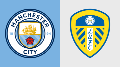 Manchester City and Leeds United club badges