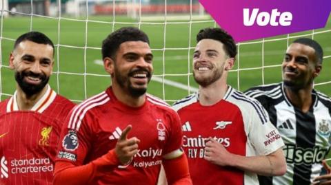Mo Salah, Morgan Gibbs-White, Declan Rice, Alexander Isak