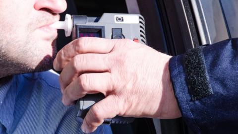 Man breathalysed by police