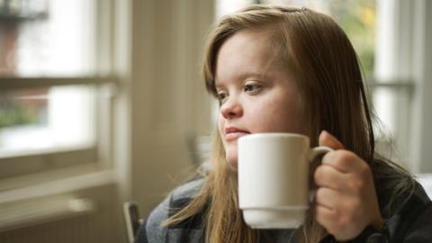 Young woman with Downs syndrome