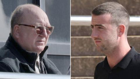 James Moss and Sam Miller, outside Newcastle Crown Court