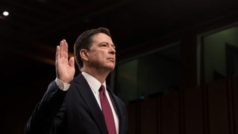 James Comey getting sworn in