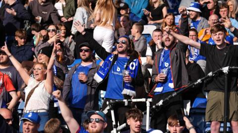 Oldham fans celebrate 