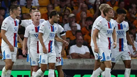 Blackburn celebrate at Wolves